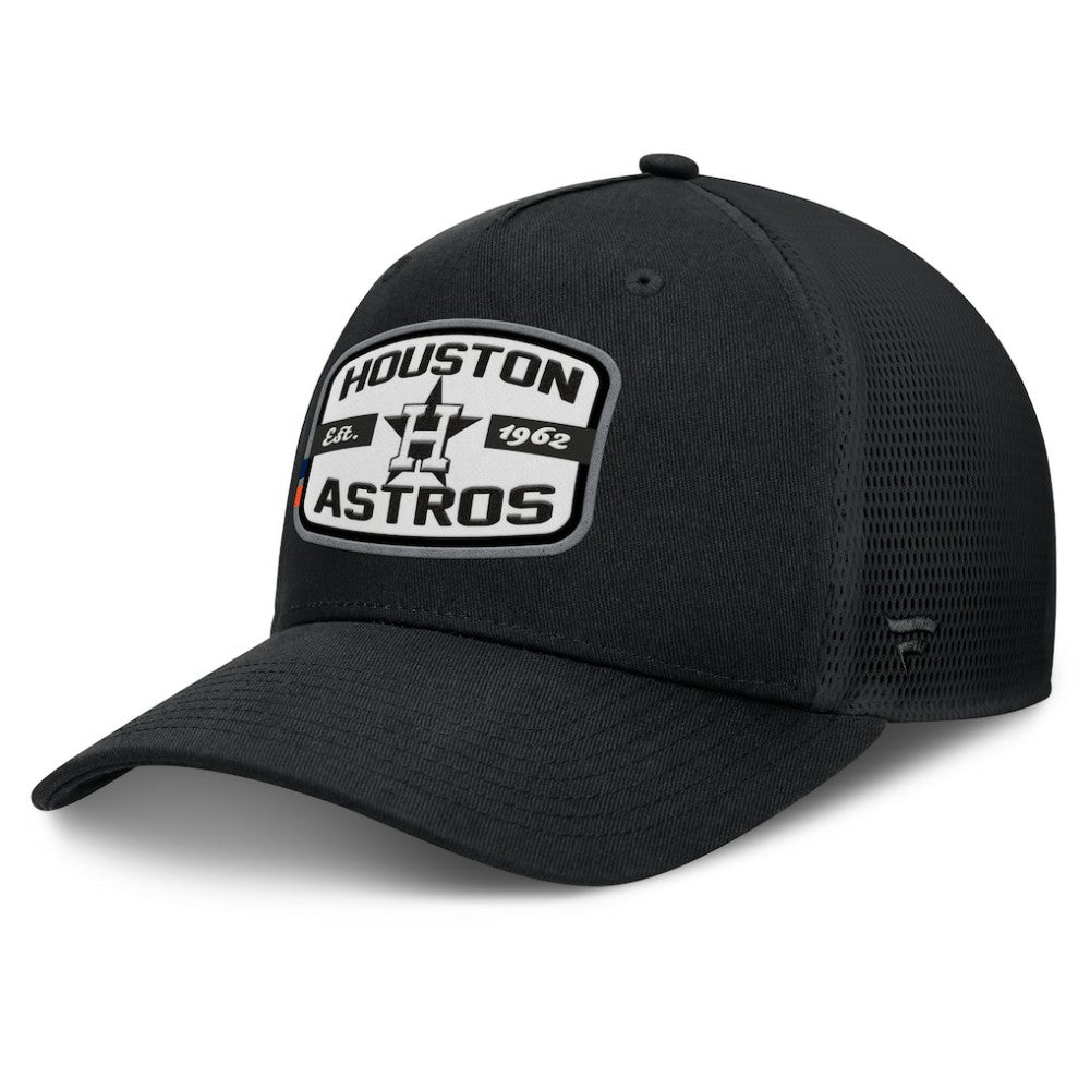 Houston Astros Team Patch A-Frame Trucker Snapback Hat Black