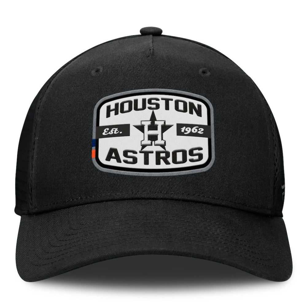 Houston Astros Team Patch A-Frame Trucker Snapback Hat Black