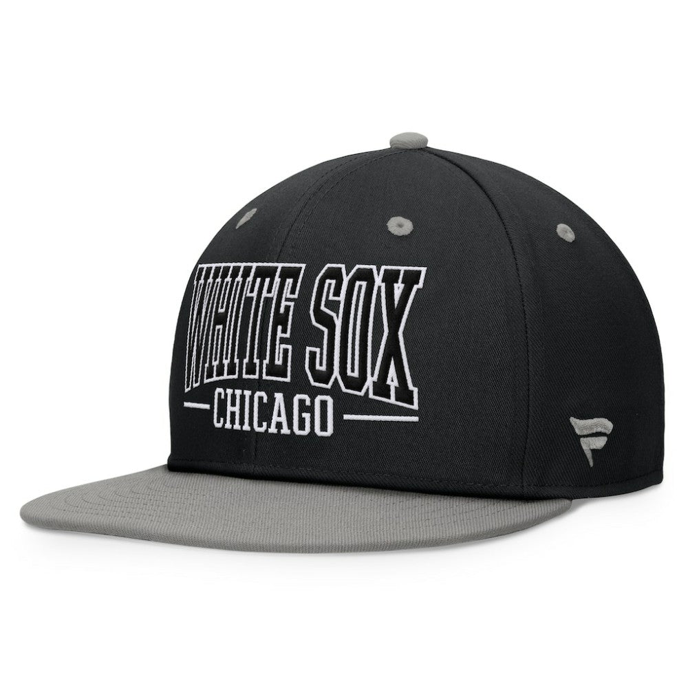 Chicago White Sox Fundamental Bold Snapback Hat Black/Gray