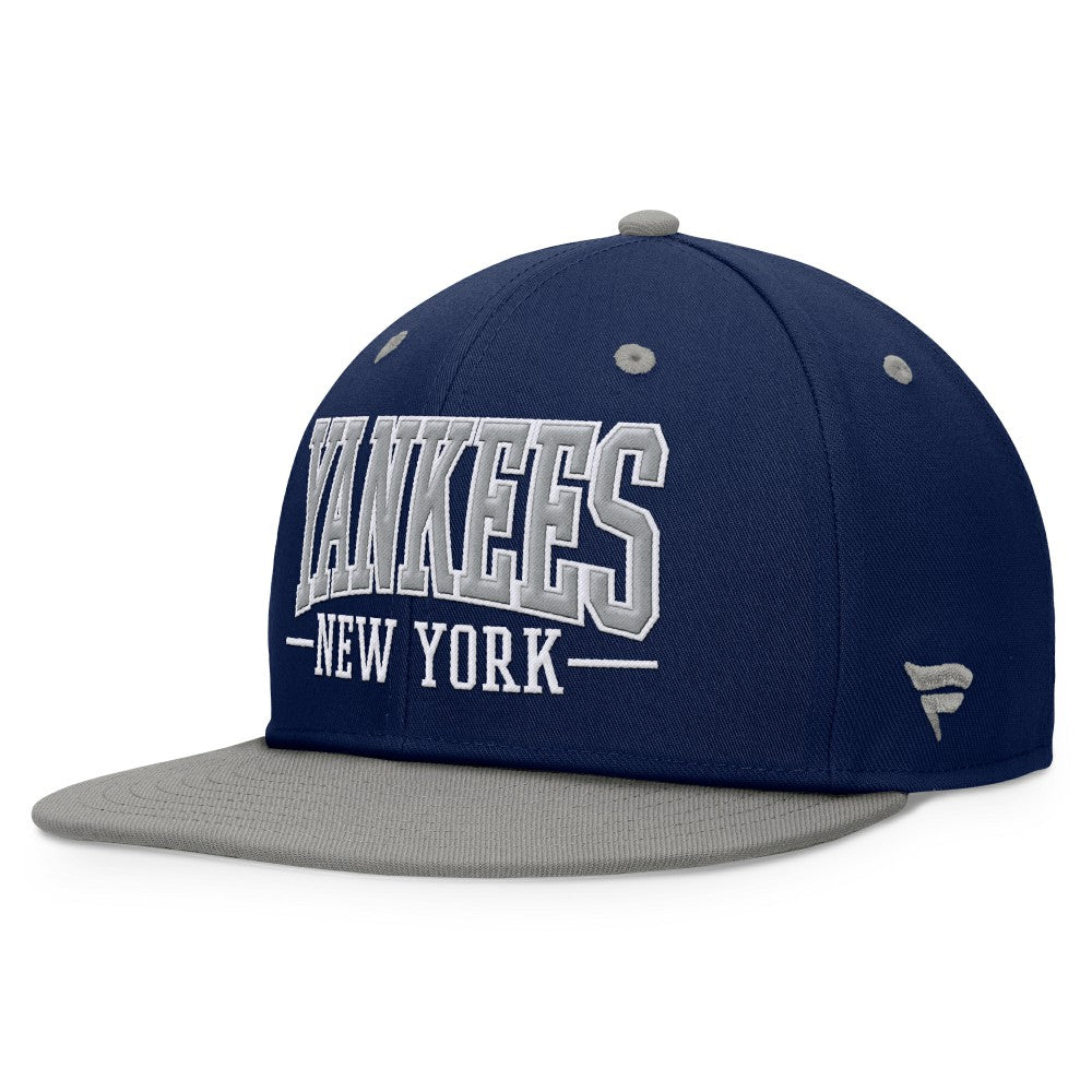 New York Yankees Fundamental Bold Snapback Hat Navy/Gray
