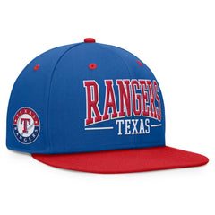 Texas Rangers Fundamental Bold Snapback Hat Royal/Red