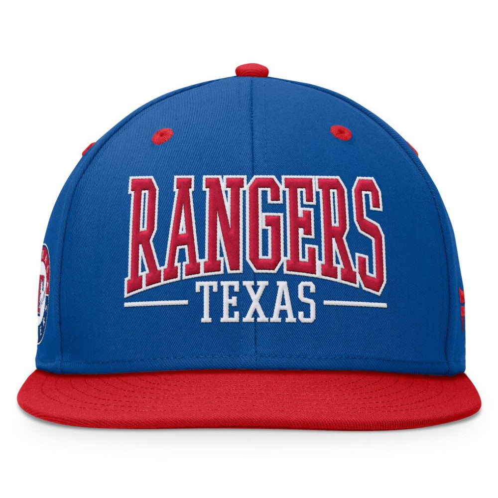 Texas Rangers Fundamental Bold Snapback Hat Royal/Red