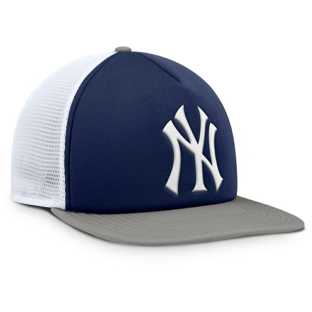 New York Yankees Fundamental Foam Front Snapback Hat Navy/White