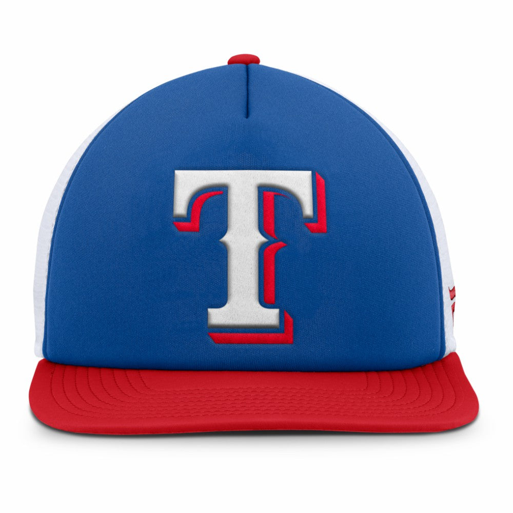 Texas Rangers Fundamental Foam Front Snapback Hat Royal/White