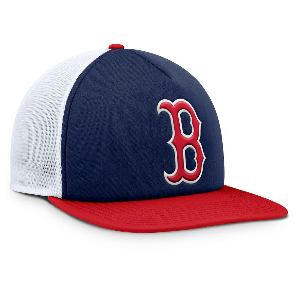 Boston Red Sox Fundamental Foam Front Snapback Hat Navy/White