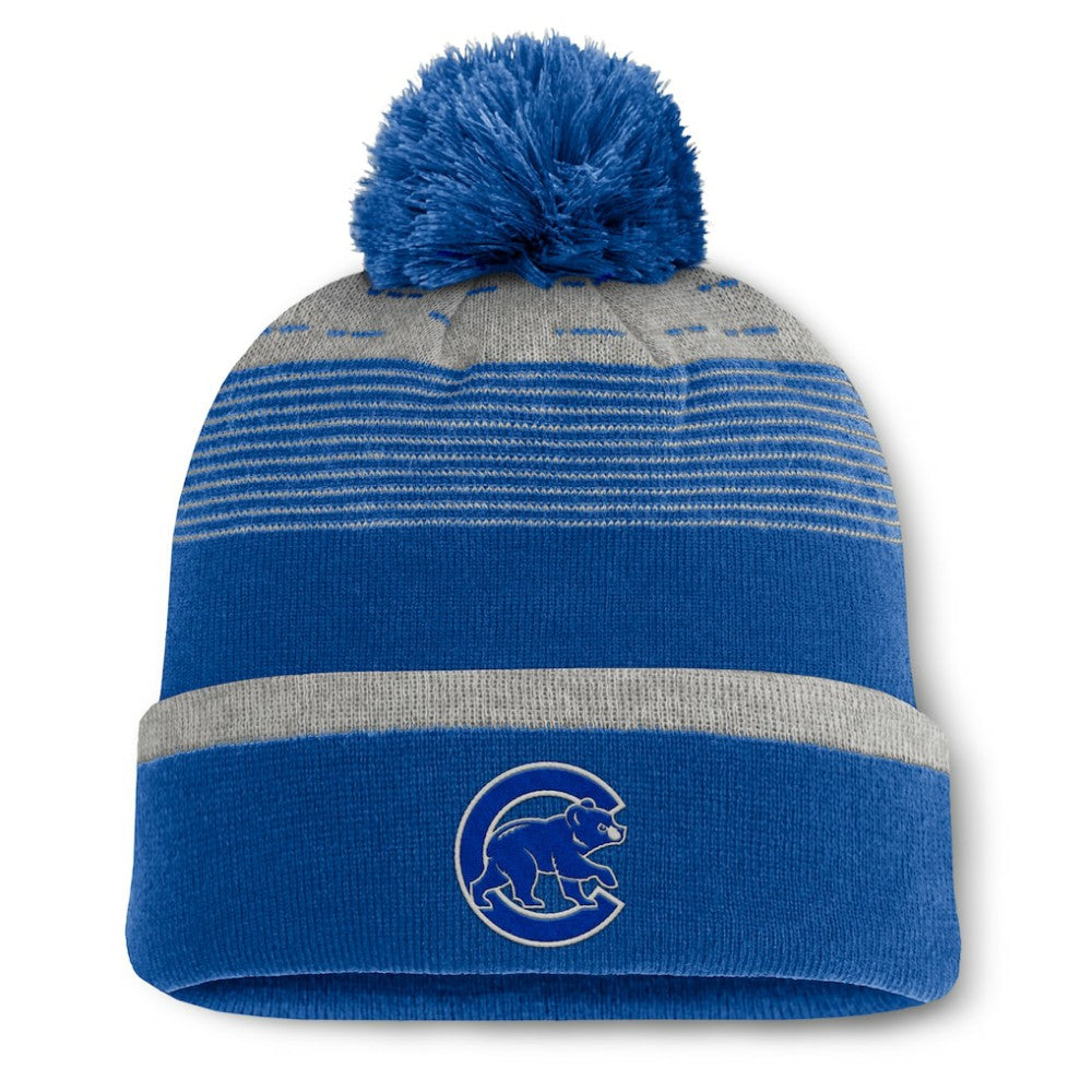 Chicago Cubs Fundamental Gradient Cuffed Knit Hat with Pom Royal