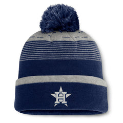 Houston Astros Fundamental Gradient Cuffed Knit Hat with Pom Navy