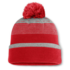 Los Angeles Angels Fundamental Gradient Cuffed Knit Hat with Pom Red