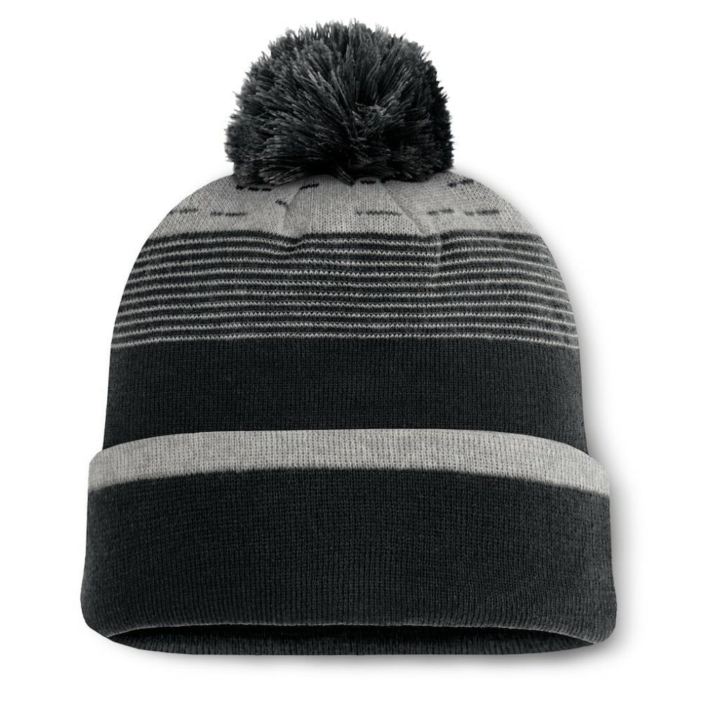 Pittsburgh Pirates Fundamental Gradient Cuffed Knit Hat with Pom Black
