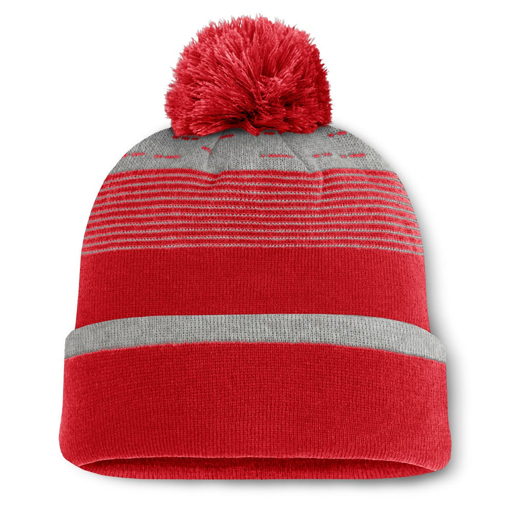 St. Louis Cardinals Fundamental Gradient Cuffed Knit Hat with Pom Red