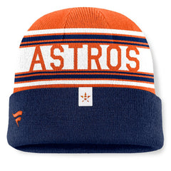 Houston Astros Fundamental Team Stripe Cuffed Knit Hat Navy