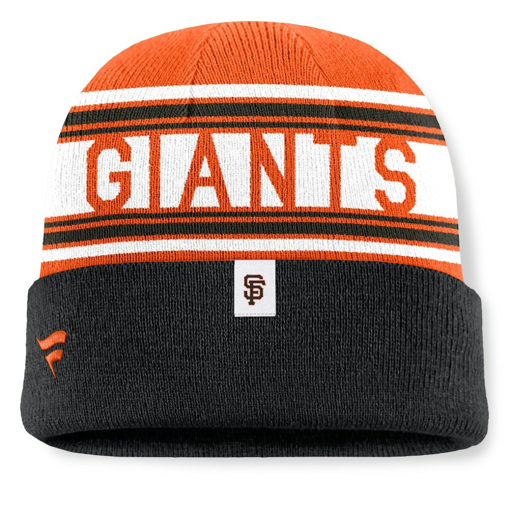 San Francisco Giants Fundamental Team Stripe Cuffed Knit Hat Black