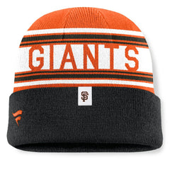 San Francisco Giants Fundamental Team Stripe Cuffed Knit Hat Black