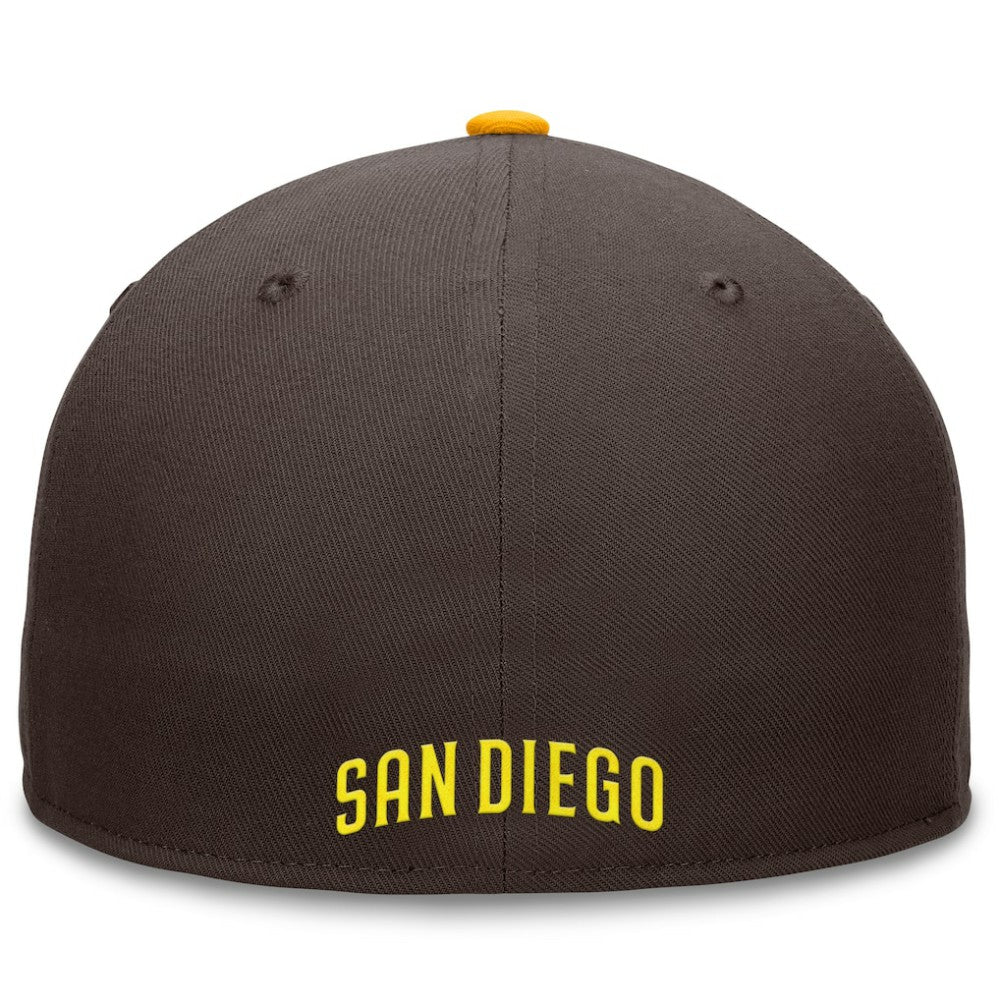 San Diego Padres Fundamental Tri-Script Fitted Hat Brown