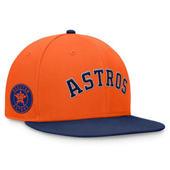 Houston Astros Fundamental Two-Tone Fitted Hat Orange/Navy