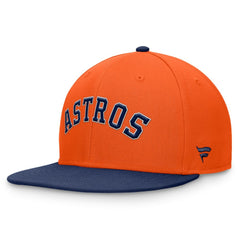 Houston Astros Fundamental Two-Tone Fitted Hat Orange/Navy