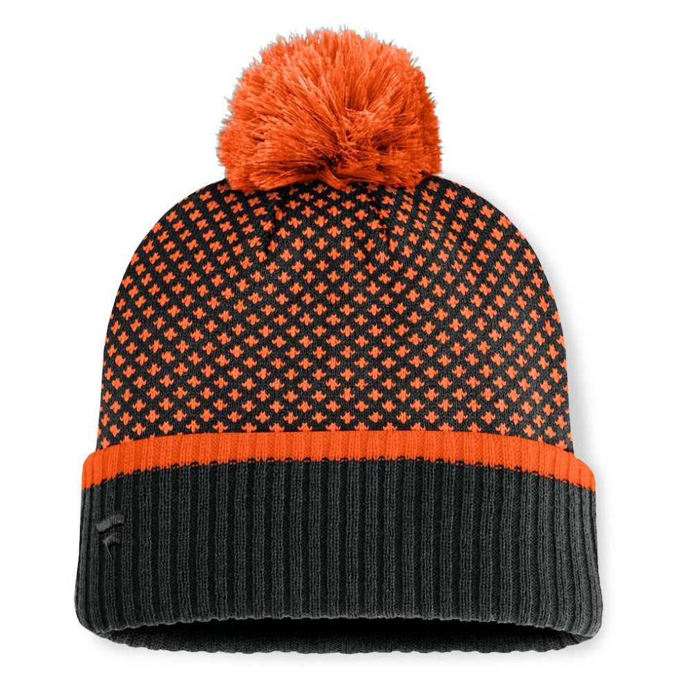 San Francisco Giants Women's Fundamental Jacquard Cuffed Knit Hat with Pom Black