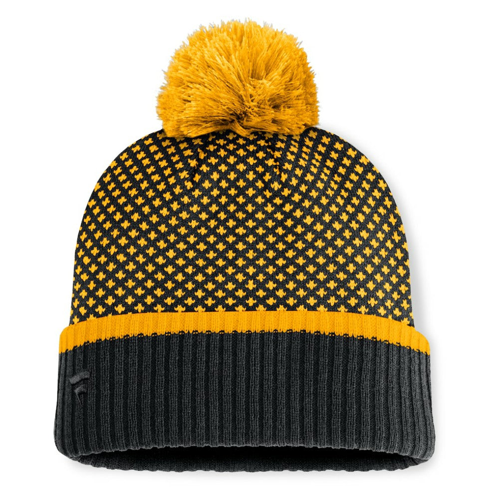 Pittsburgh Pirates Women's Fundamental Jacquard Cuffed Knit Hat with Pom Black