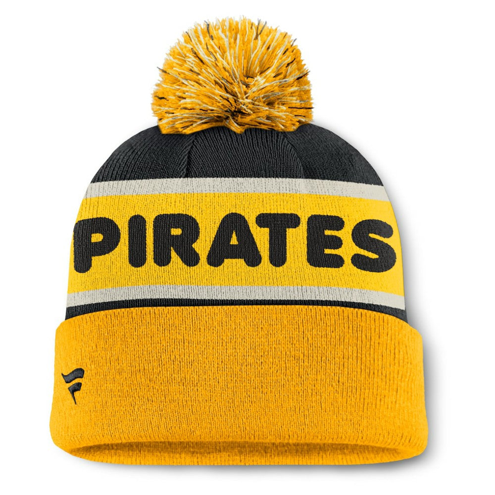 Pittsburgh Pirates Heritage Cuffed Knit Hat with Pom Black