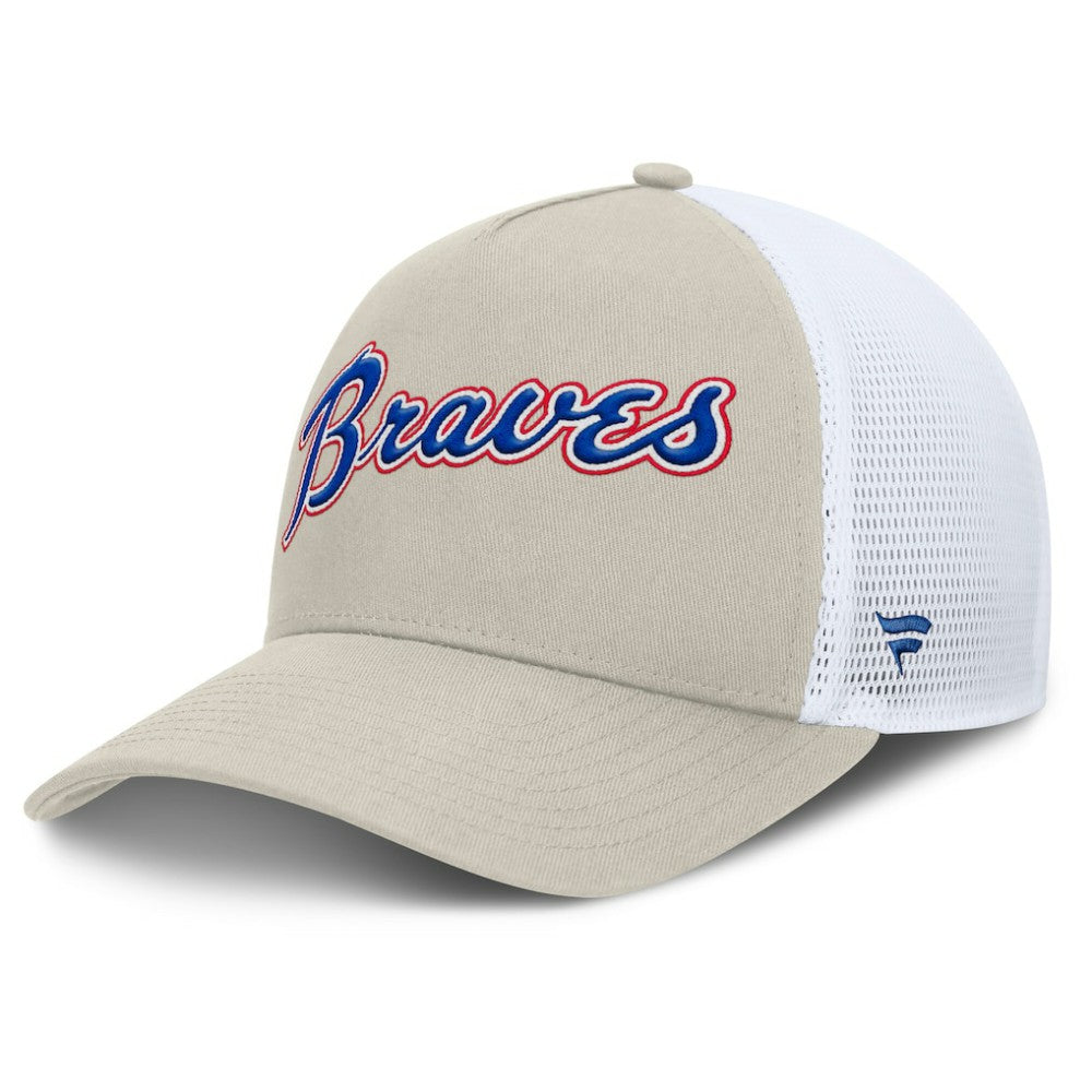 Atlanta Braves Heritage Light Khaki A-Frame Adjustable Hat Khaki