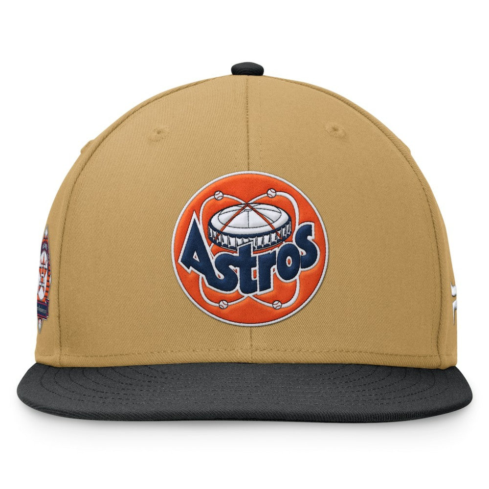 Houston Astros  Heritage Two-Tone Fitted Hat Khaki/Black