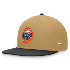 Houston Astros  Heritage Two-Tone Fitted Hat Khaki/Black