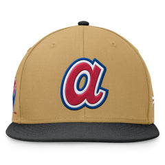Atlanta Braves  Heritage Two-Tone Fitted Hat Khaki/Black