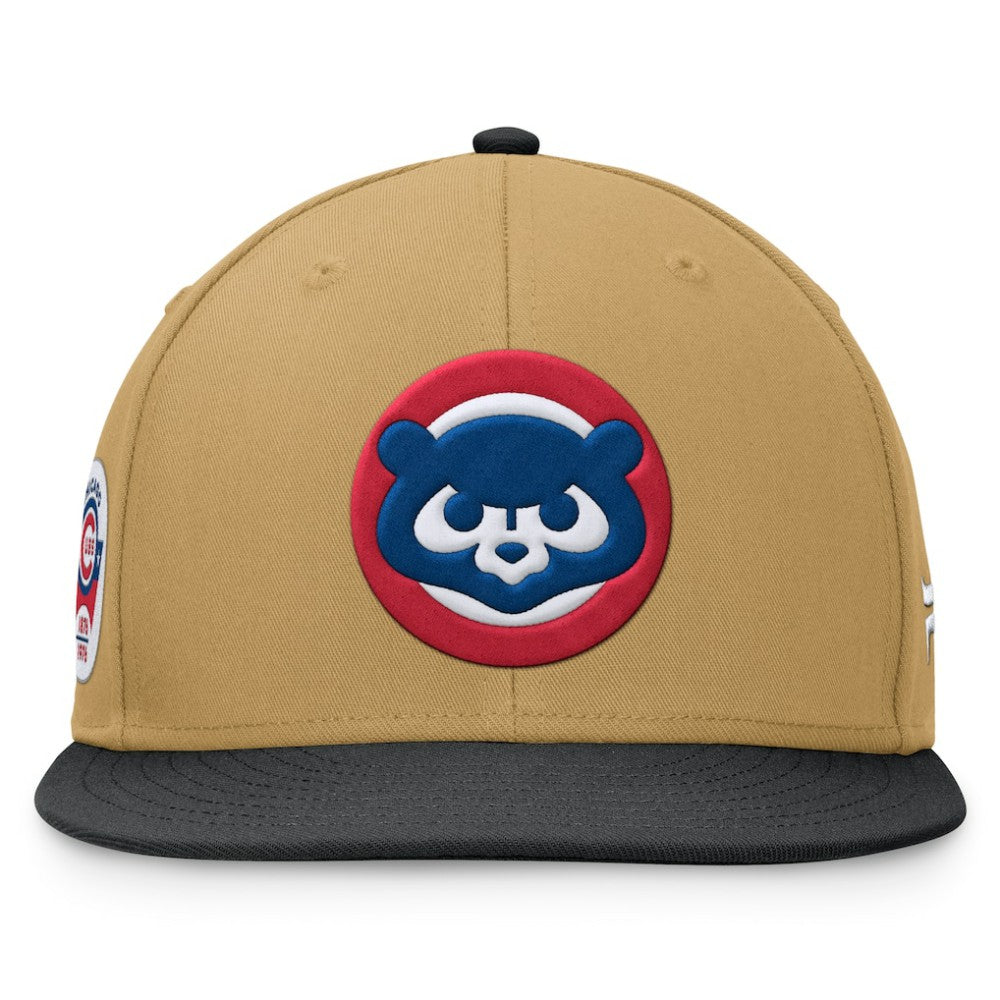 Chicago Cubs  Heritage Two-Tone Fitted Hat Khaki/Black