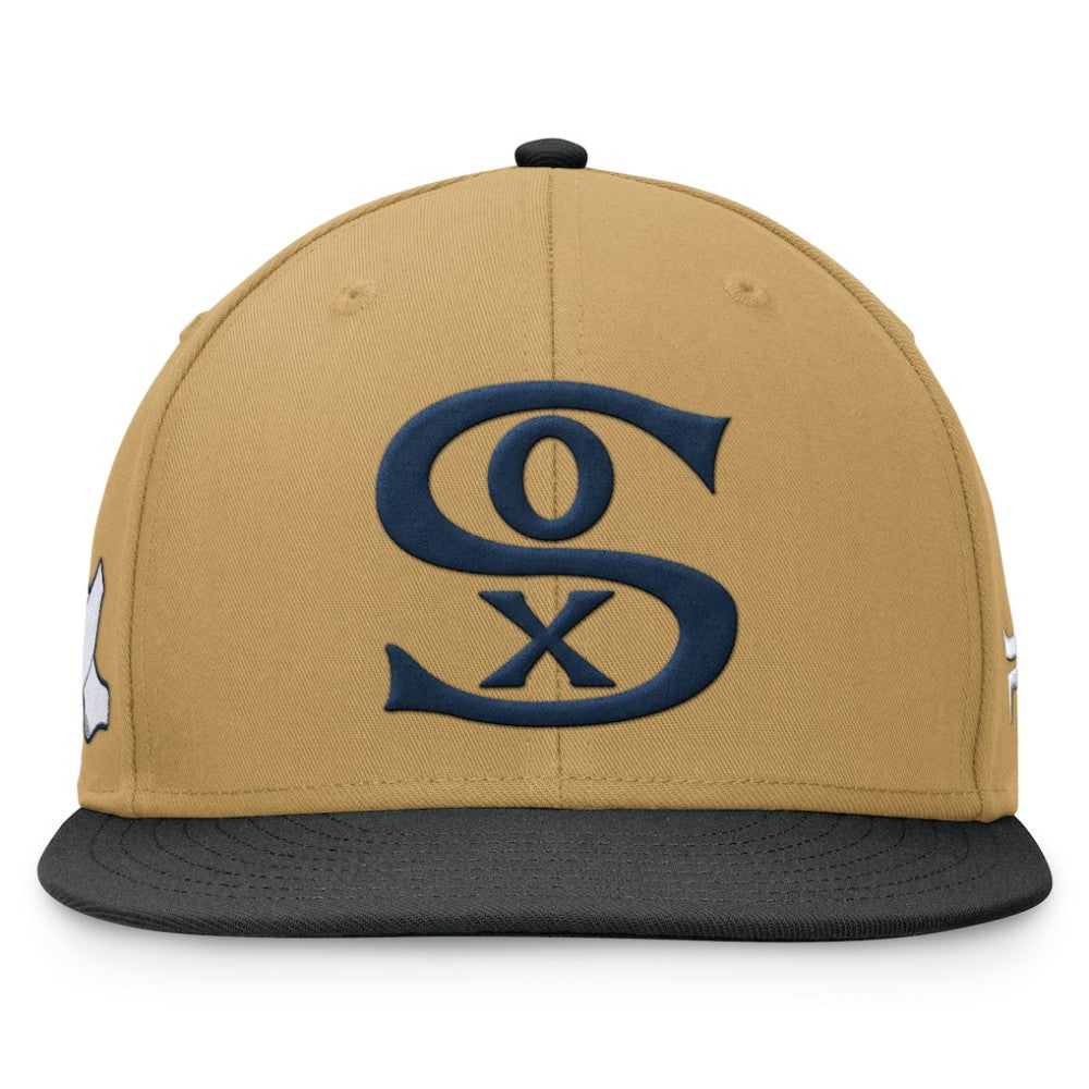 Chicago White Sox  Heritage Two-Tone Fitted Hat Khaki/Black