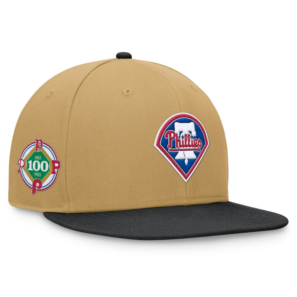 Philadelphia Phillies  Heritage Two-Tone Fitted Hat Khaki/Black