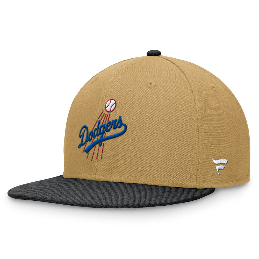 Los Angeles Dodgers  Heritage Two-Tone Fitted Hat Khaki/Black