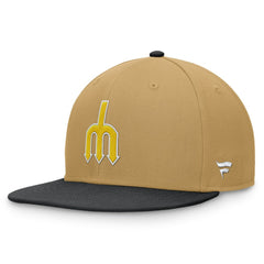 Seattle Mariners  Heritage Two-Tone Fitted Hat Khaki/Black