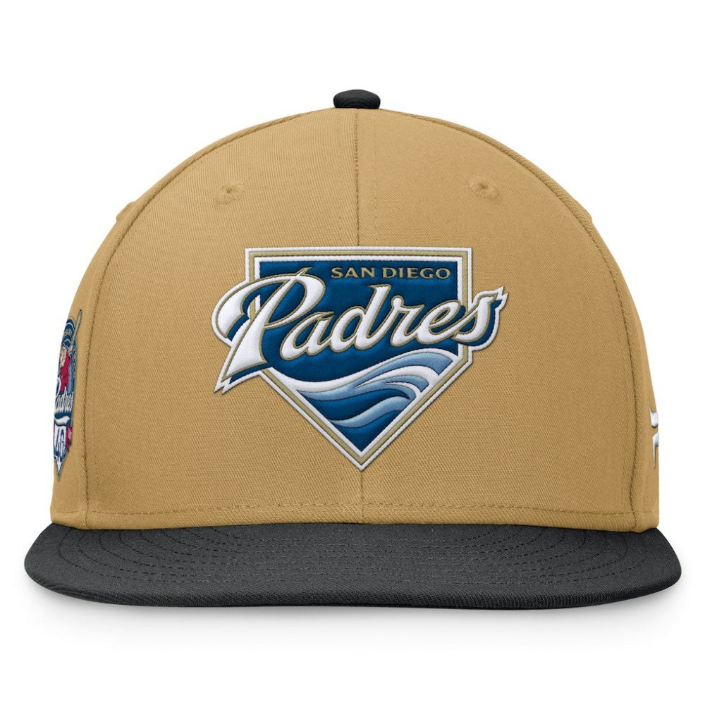 San Diego Padres  Heritage Two-Tone Fitted Hat Khaki/Black