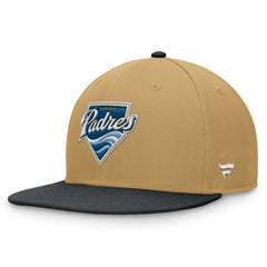 San Diego Padres  Heritage Two-Tone Fitted Hat Khaki/Black