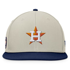 Houston Astros Team Two-Tone Snapback Hat Khaki/Navy