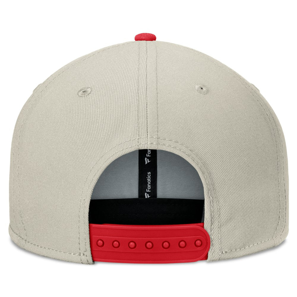Los Angeles Angels Team Two-Tone Snapback Hat Khaki/Red