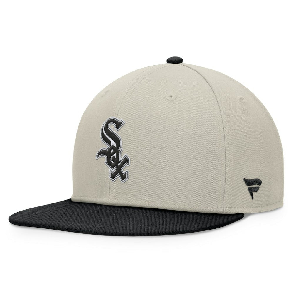 Chicago White Sox Team Two-Tone Snapback Hat Khaki/Black