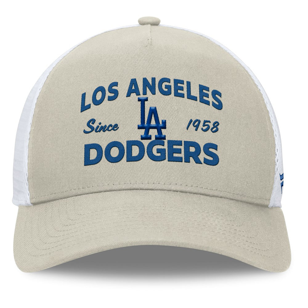 Los Angeles Dodgers A-Frame Trucker Adjustable Hat Stone