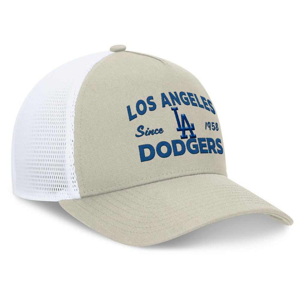 Los Angeles Dodgers A-Frame Trucker Adjustable Hat Stone