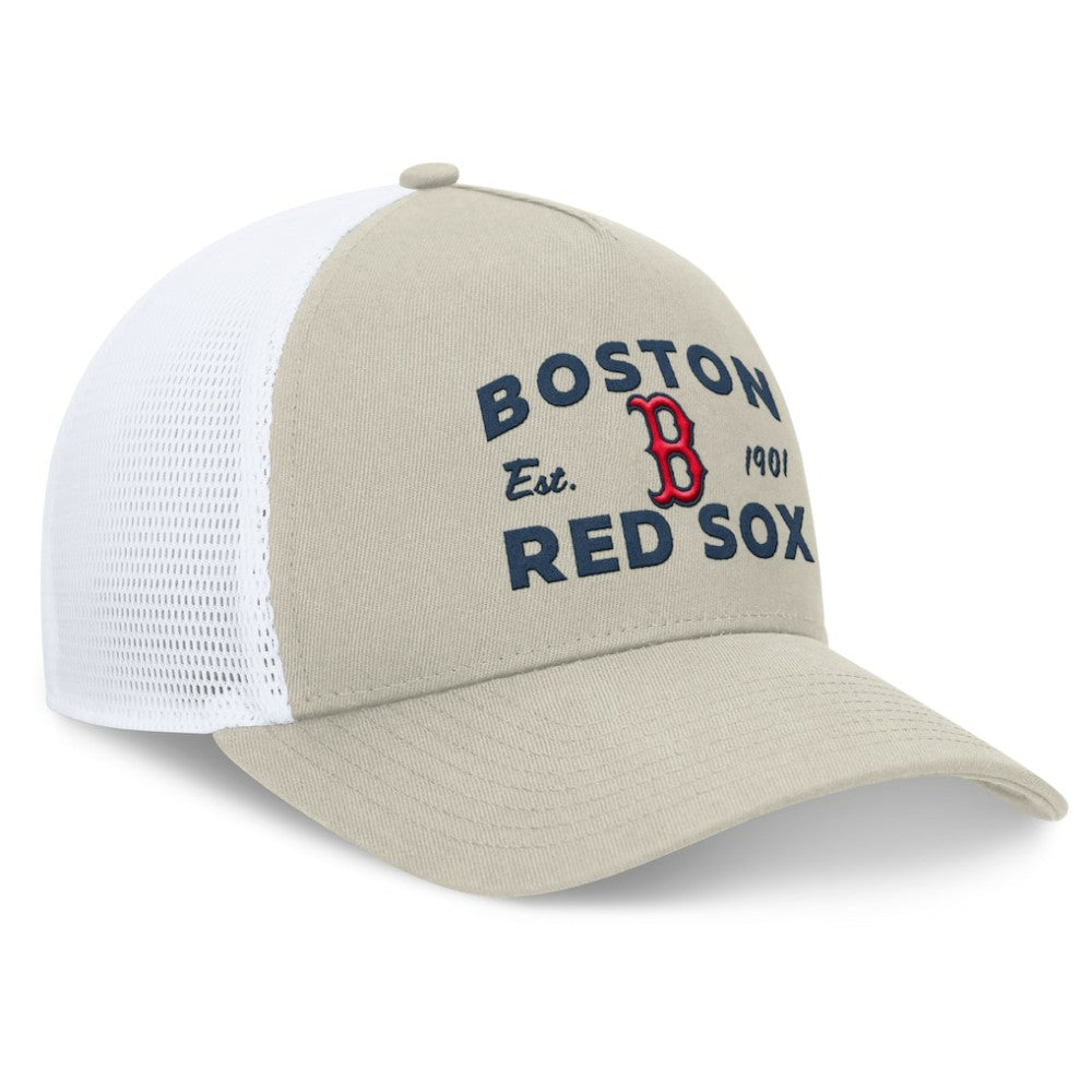 Boston Red Sox A-Frame Trucker Adjustable Hat Stone