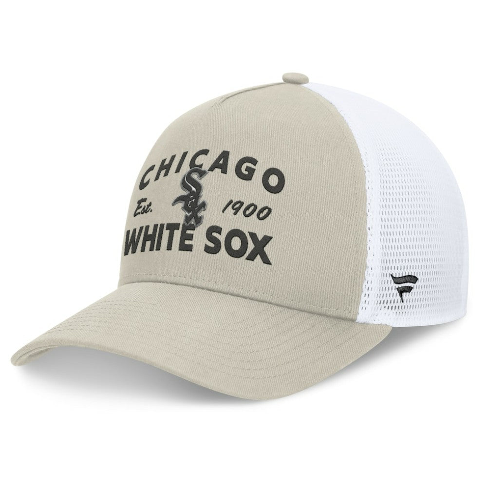 Chicago White Sox A-Frame Trucker Adjustable Hat Stone