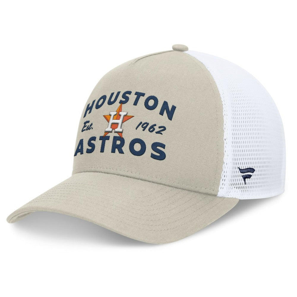 Houston Astros A-Frame Trucker Adjustable Hat Stone