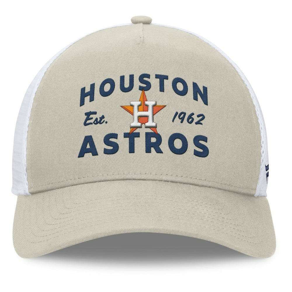Houston Astros A-Frame Trucker Adjustable Hat Stone