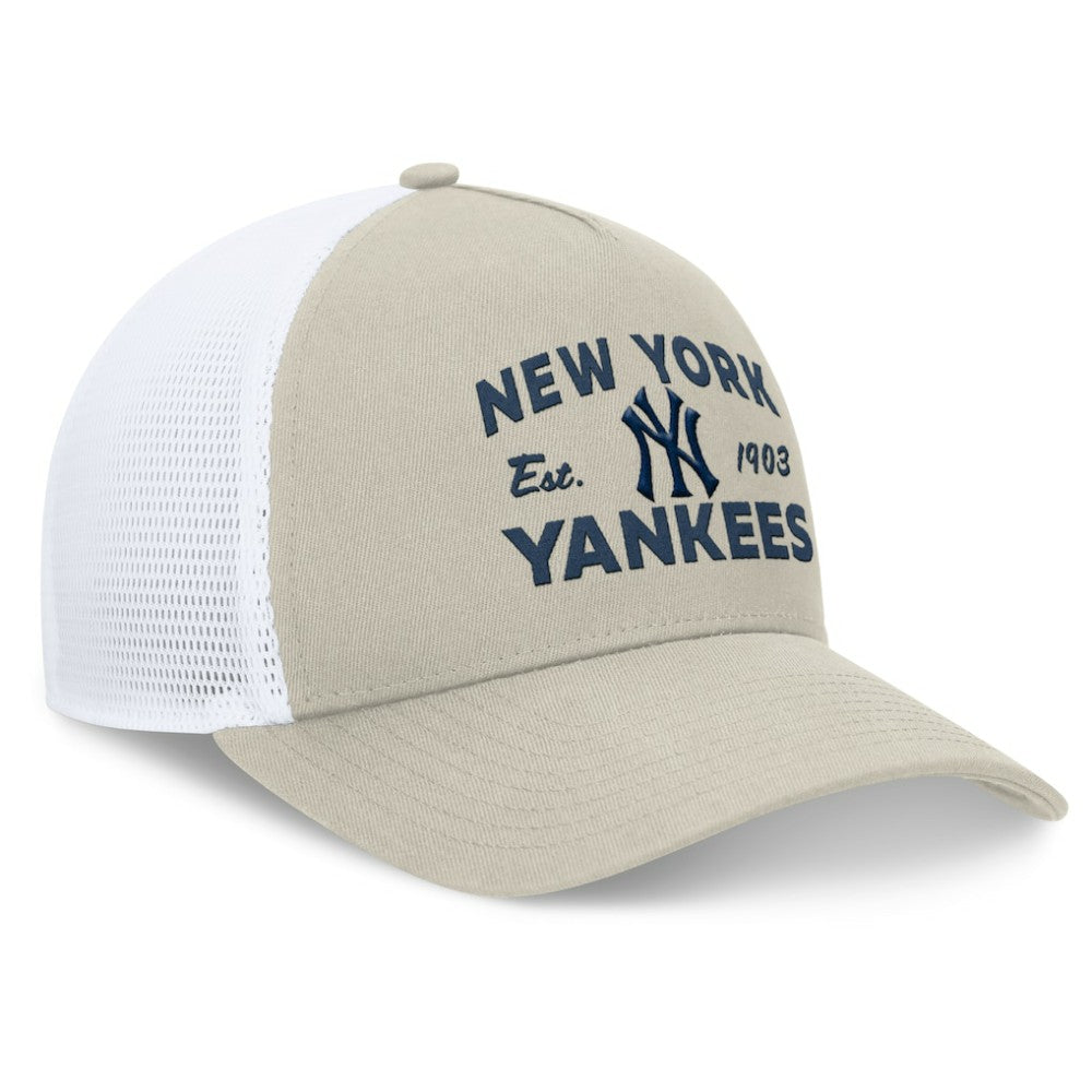 New York Yankees A-Frame Trucker Adjustable Hat Stone