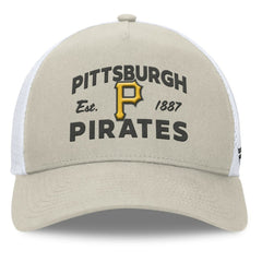 Pittsburgh Pirates A-Frame Trucker Adjustable Hat Stone