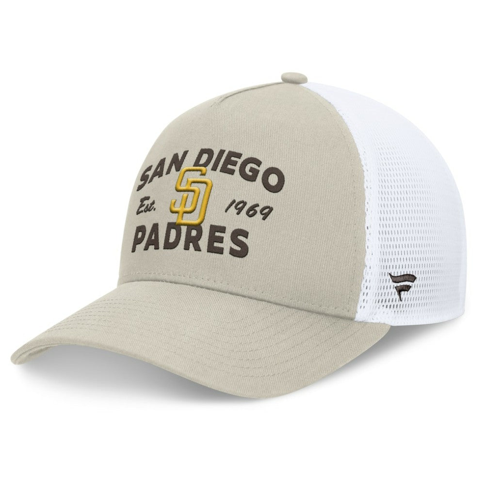 San Diego Padres A-Frame Trucker Adjustable Hat Stone