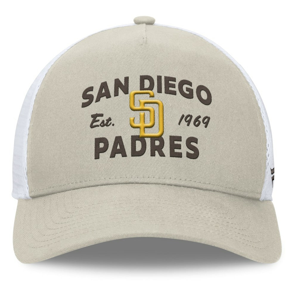 San Diego Padres A-Frame Trucker Adjustable Hat Stone