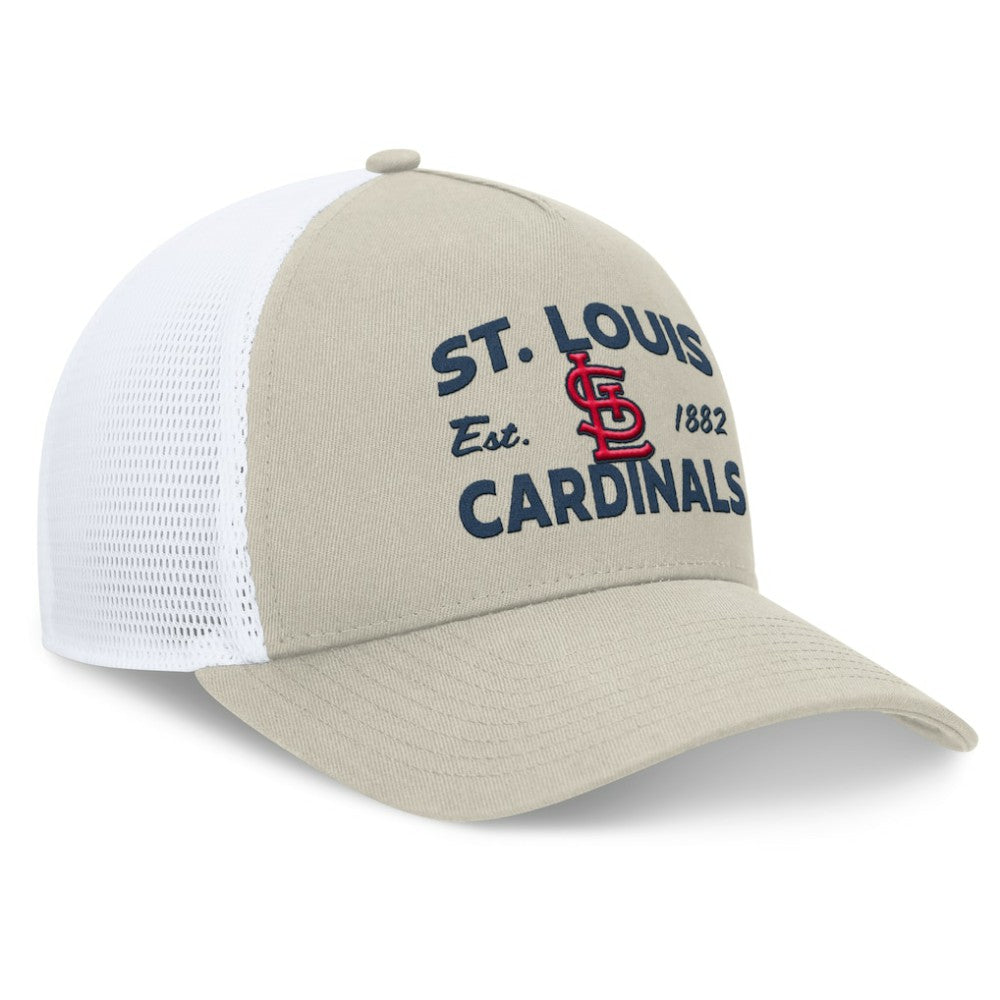 St. Louis Cardinals A-Frame Trucker Adjustable Hat Stone