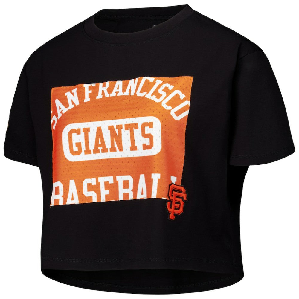 San Francisco Giants Pro Standard Women's Made To Play Boxy Cropped T-Shirt Black