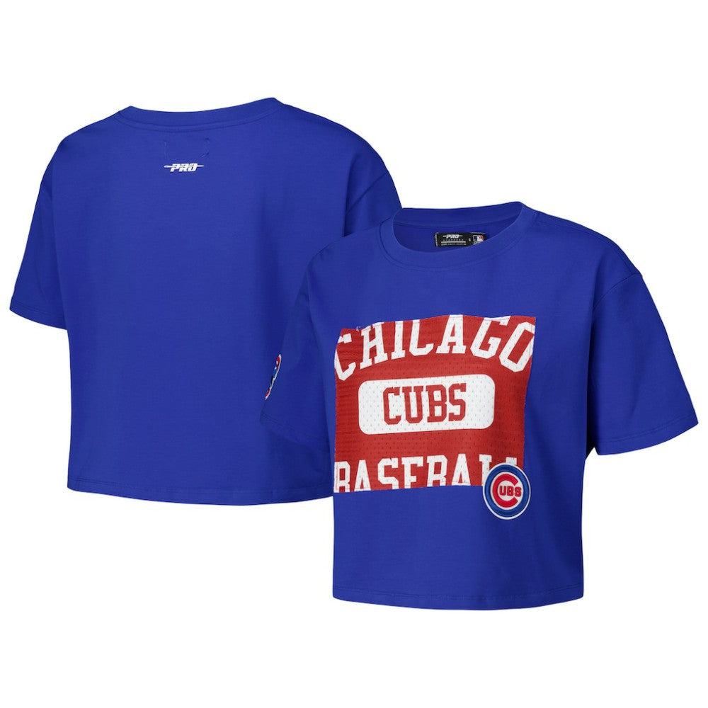 Chicago Cubs Pro Standard Women's Made To Play Boxy Cropped T-Shirt Royal